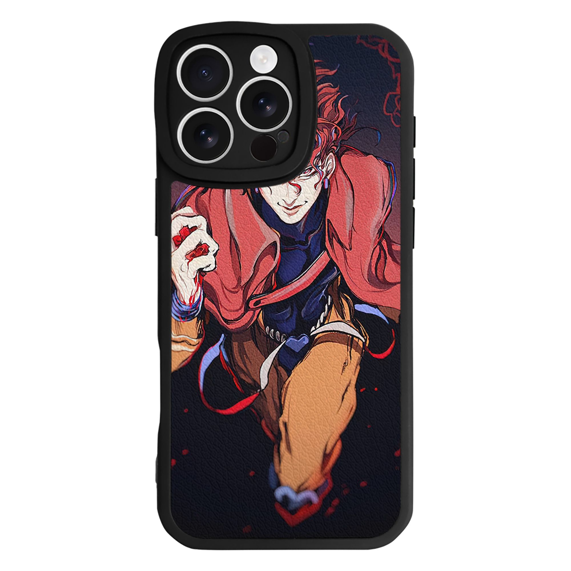 （画像用） ジョジョの奇妙な冒険 JoJo's Bizarre Adventure 【iPhone 16シリーズ対応】シリコンスマホケース（レザー調） 材質：シリコン